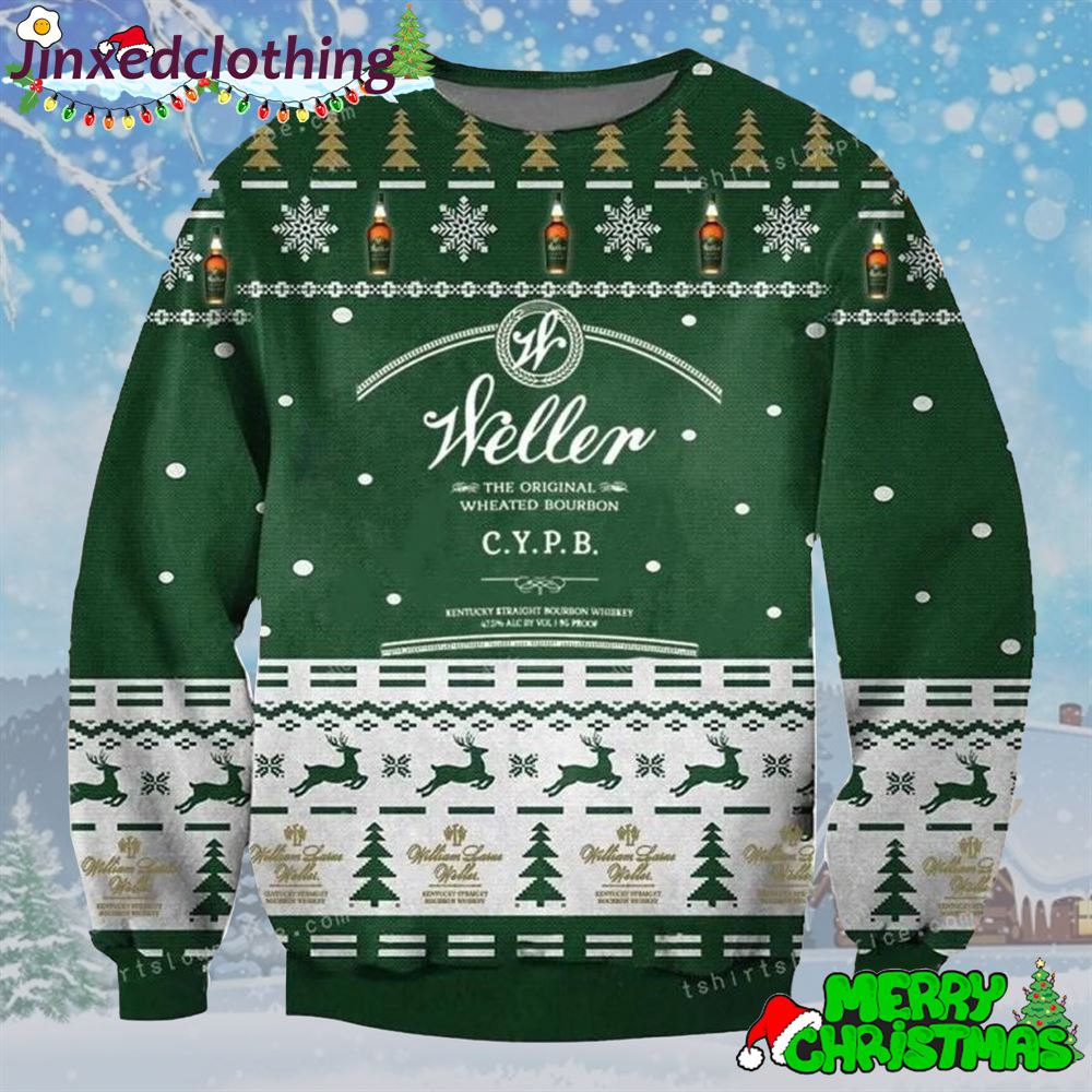 Weller The Original Wheated Bourbon Ugly Sweater Christmas Party 